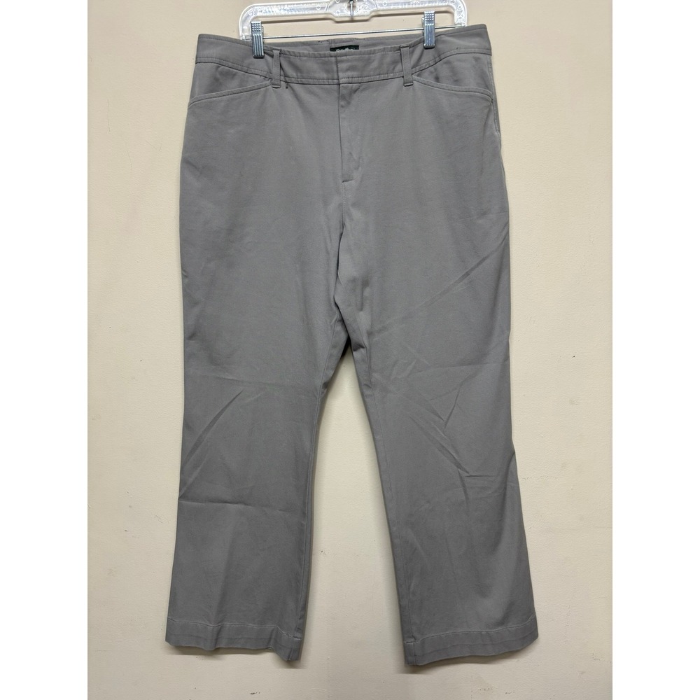 Eddie Bauer Stretch Casual Pants Womens‎ Size 16 Gray Cotton Blend Blakely Fit